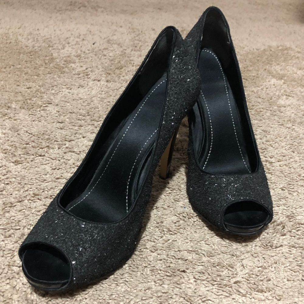 Women’s Nine West Sparkle Peep Toe Heels